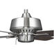 Drift 32 inch Brushed Nickel with Silver/Driftwood Blades Ceiling Fan