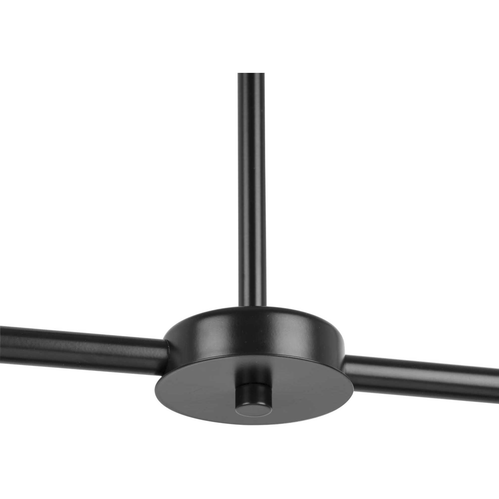 Arya 8 Light 40 inch Matte Black Linear Chandelier Ceiling Light, Design Series