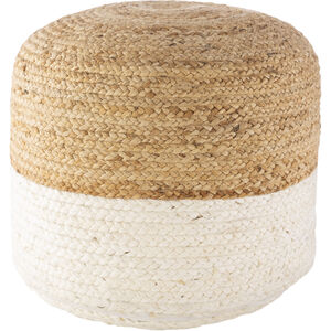 Kona 14 inch Tan Pouf, Cylinder