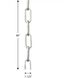 Square Profile Chain Antique Nickel Accessory Chain, for Jeffery Alan Marks Point Dume Collection