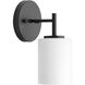 Replay 1 Light 5.13 inch Black Bath Vanity Wall Light