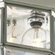 Beveled Glass 3 Light 10 inch Brushed Nickel Flush Mount Ceiling Light