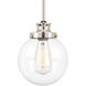 Penn 1 Light 6.88 inch Polished Nickel Mini-Pendant Ceiling Light