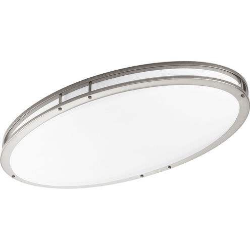 Modular Fluorescent 2 Light 33 inch Brushed Nickel Flush Mount Ceiling Light in Circline Fluorescent
