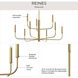 Reines 9 Light 32 inch Brushed Gold Chandelier Ceiling Light