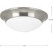 Etched Glass Close-to-Ceiling 1 Light 11.5 inch Brushed Nickel Flush Mount Ceiling Light