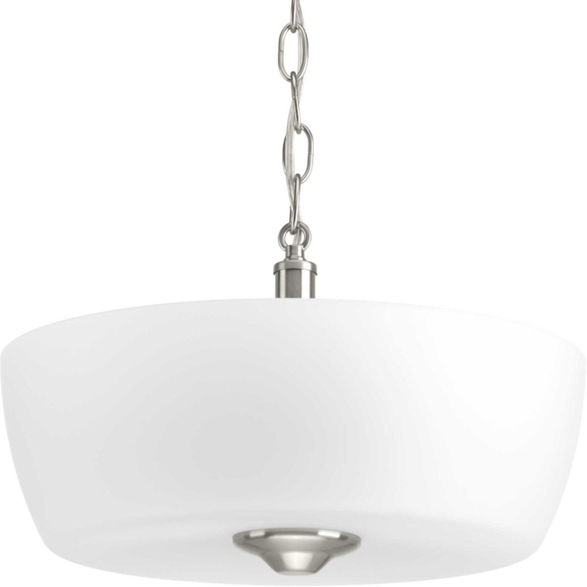 Leap 2 Light 14 inch Brushed Nickel Semi-Flush Mount Ceiling Light