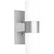 Cast Aluminum 2 Light 13 inch Satin Aluminum Outdoor Wall Lantern