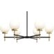 Rigsby 6 Light 36 inch Matte Black and Brushed Gold Chandelier Ceiling Light