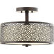 Mingle LED LED 14 inch Antique Bronze Semi-Flush Mount Ceiling Light, Progress LED
