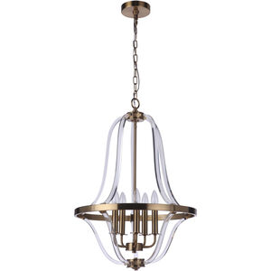 Graclyn 5 Light 19 inch Satin Brass Foyer Light Ceiling Light
