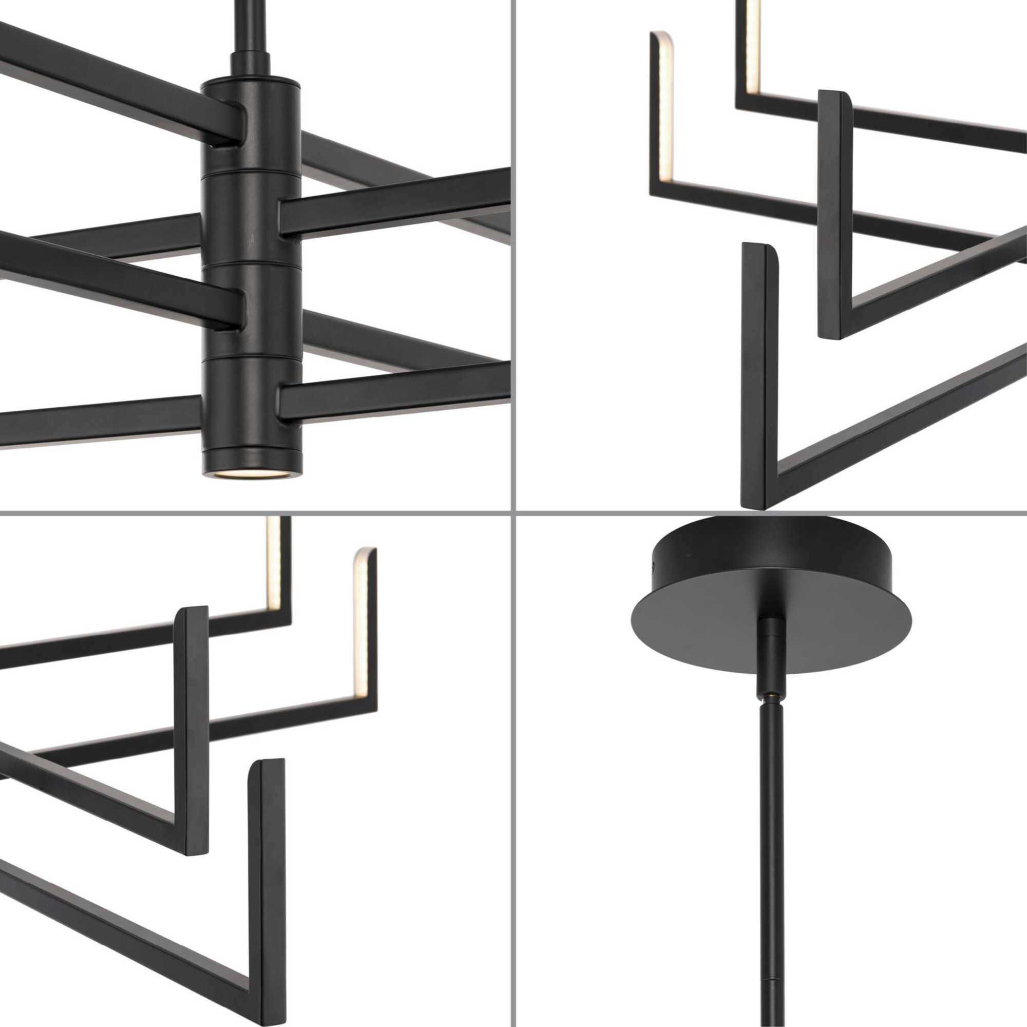 Pivot LED LED 40 inch Black Chandelier Ceiling Light, Progress LED