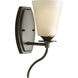 Cantata 1 Light 5 inch Forged Bronze Bath Vanity Wall Light in Seeded Topaz Glass