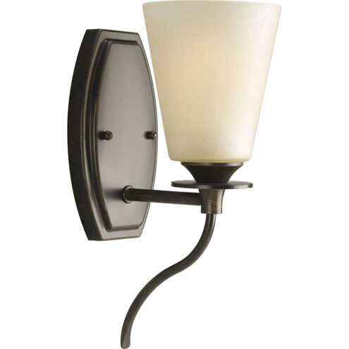 Cantata 1 Light 5 inch Forged Bronze Bath Vanity Wall Light in Seeded Topaz Glass