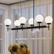 Rigsby 6 Light 43.75 inch Matte Black Linear Chandelier Ceiling Light