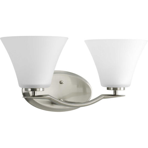 Bravo 2 Light 17 inch Brushed Nickel Bath Vanity Wall Light