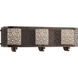 Mingle 3 Light 23.88 inch Antique Bronze Bath Vanity Wall Light