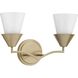 Pinellas 2 Light 15 inch Soft Gold Vanity Light Wall Light, Design Series