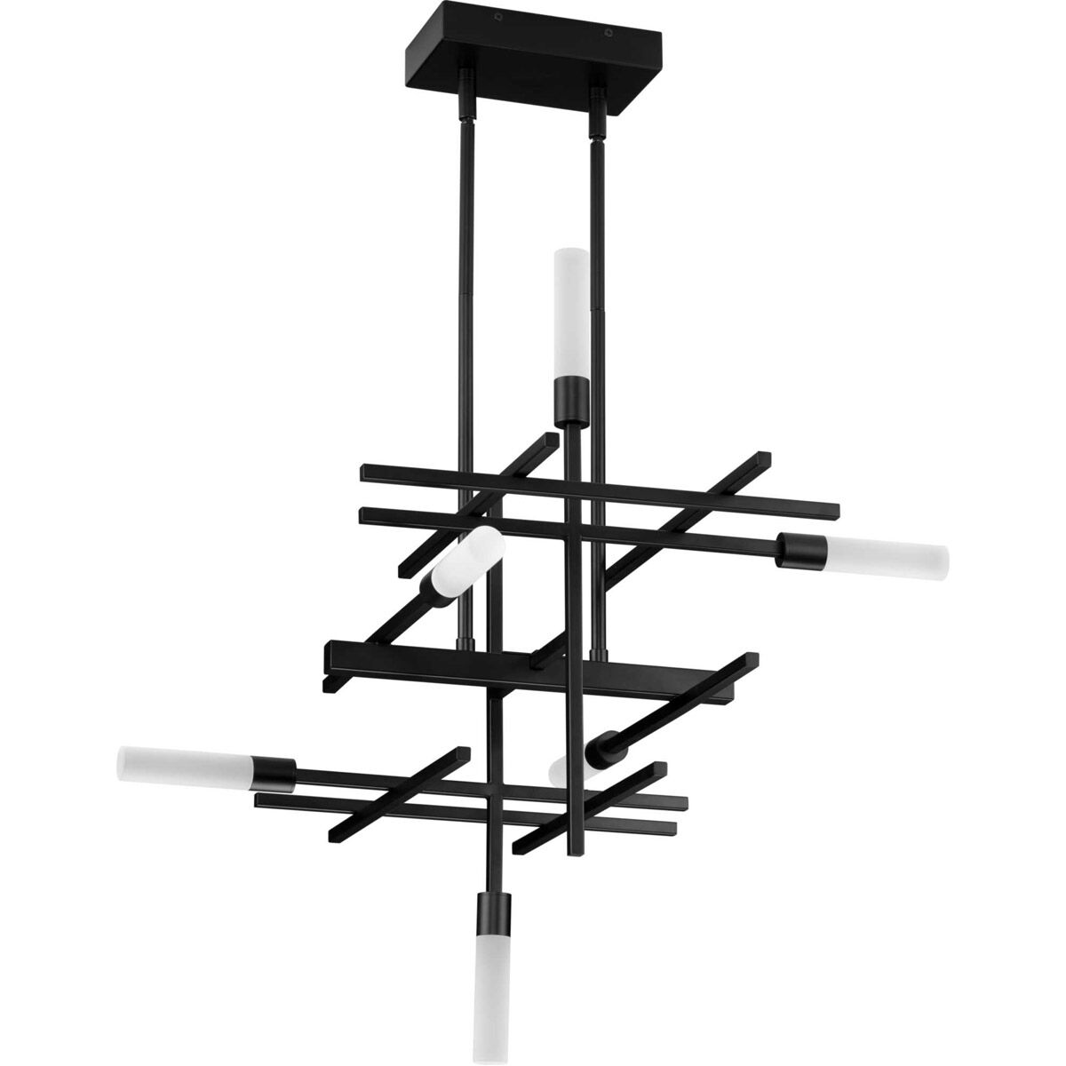 Quadrant LED LED 26 inch Matte Black Chandelier Ceiling Light, Progress LED