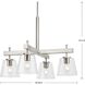 Saffert 4 Light 29 inch Brushed Nickel Chandelier Ceiling Light, Design Series