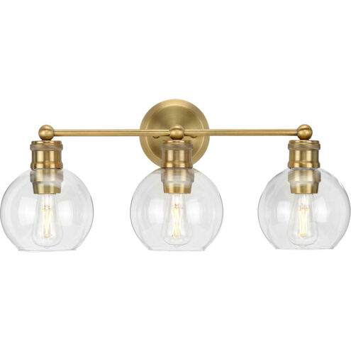Hansford 3 Light 25 inch Vintage Brass Bath Vanity Wall Light