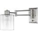 Milner 10 inch 60.00 watt Brushed Nickel Swing Arm Wall Light