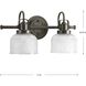 Archie 2 Light 17 inch Venetian Bronze Bath Vanity Wall Light