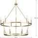 Gilliam 15 Light 35.5 inch Vintage Brass Chandelier Ceiling Light