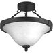 Enclave 3 Light 15 inch Gilded Iron Semi-Flush Convertible Ceiling Light