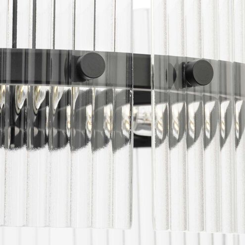 Seville 4 Light 17.87 inch Matte Black Convertible Pendant Ceiling Light, Design Series