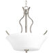 Applause 3 Light 19.62 inch Brushed Nickel Inverted Pendant Ceiling Light