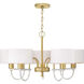 Rigsby 5 Light 32 inch Vintage Gold Chandelier Ceiling Light, Design Series