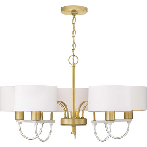 Rigsby 5 Light 32 inch Vintage Gold Chandelier Ceiling Light, Design Series