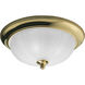 Prescott 3 Light 19 inch Polished Brass Close-to-Ceiling Ceiling Light