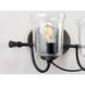 Bowman 2 Light 16 inch Matte Black Bath Vanity Wall Light
