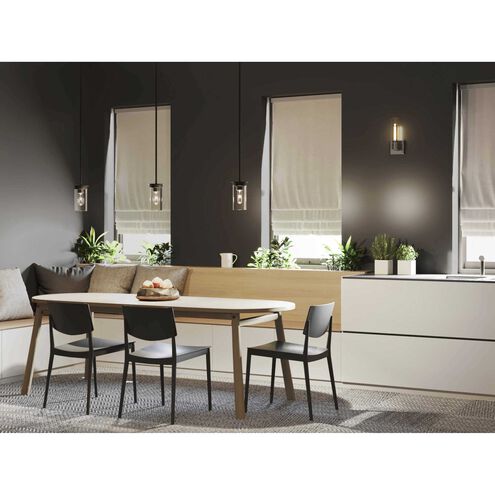 Clarion 1 Light 5 inch Matte Black Bath Vanity Wall Light