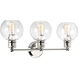 Hansford 3 Light 25 inch Polished Nickel Bath Vanity Wall Light