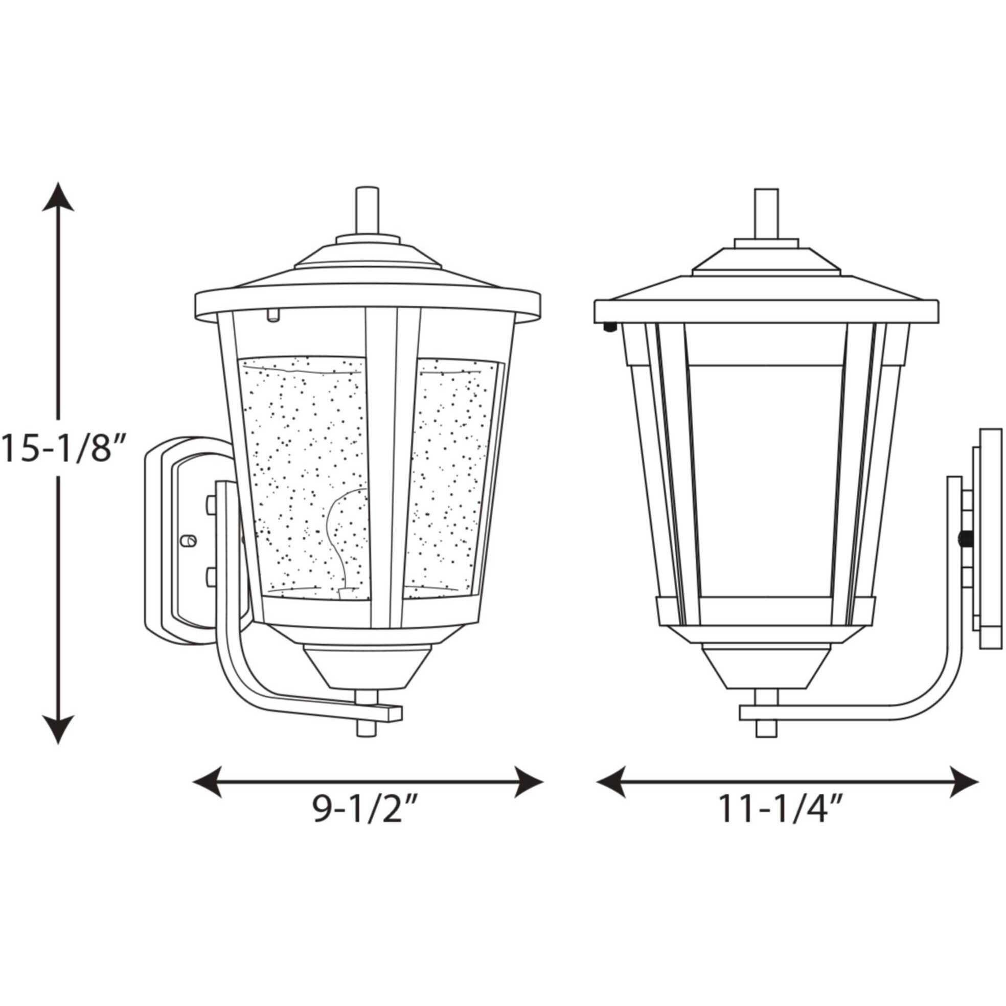 East Haven 1 Light 15 inch Antique Bronze Outdoor Wall Lantern, Large