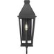 Richmond Hill 1 Light 23.5 inch Textured Black Outdoor Wall Lantern, Design Series