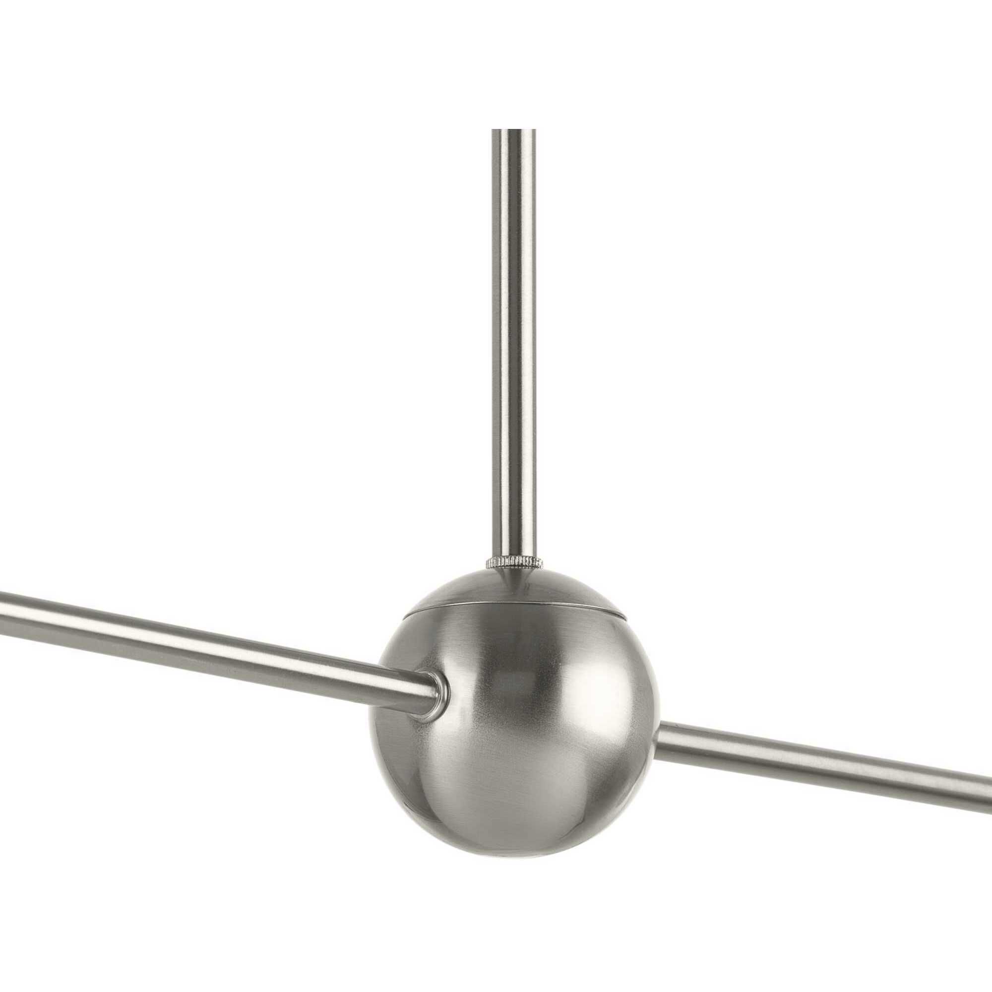 Trimble 2 Light 44 inch Brushed Nickel Linear Chandelier Ceiling Light, Design Series