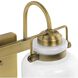 Fessler 2 Light 13 inch Vintage Brass Bath Light Wall Light