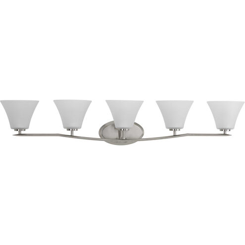 Bravo 5 Light 46.25 inch Brushed Nickel Bath Vanity Wall Light