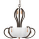 Club 5 Light 22 inch Antique Bronze Foyer Pendant Ceiling Light