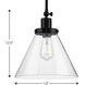Hinton 1 Light 12 inch Matte Black Pendant Ceiling Light