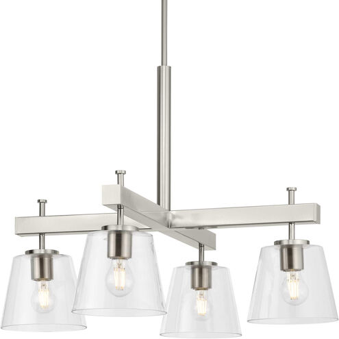 Saffert 4 Light 29 inch Brushed Nickel Chandelier Ceiling Light, Design Series