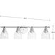 Ambrose 4 Light 29 inch Polished Chrome Bath Vanity Wall Light