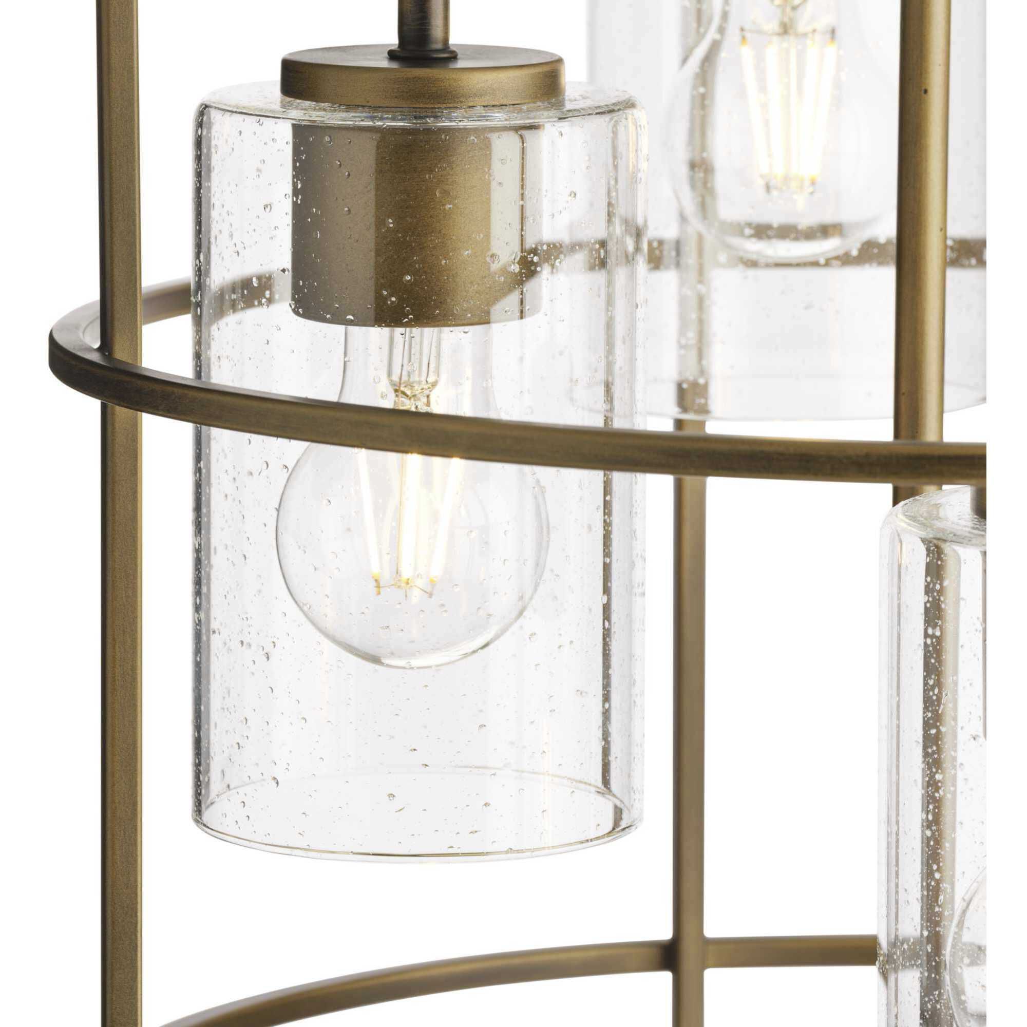 Burgess 5 Light 15.5 inch Aged Bronze Foyer Light Ceiling Light, Design Series