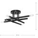 Arya 4 Light 20.12 inch Matte Black Semi-Flush Mount Ceiling Light, Design Series