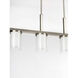 Mast 4 Light 38 inch Brushed Nickel Linear Chandelier Ceiling Light
