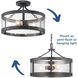Gresham 3 Light 18 inch Graphite Semi-Flush Mount Convertible Ceiling Light, Design Series